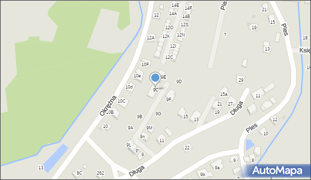 Niepołomice, Długa, 9C, mapa Niepołomice