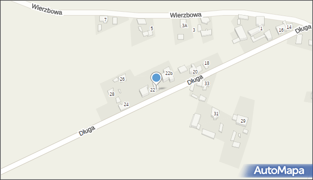 Niewierz, Długa, 22a, mapa Niewierz