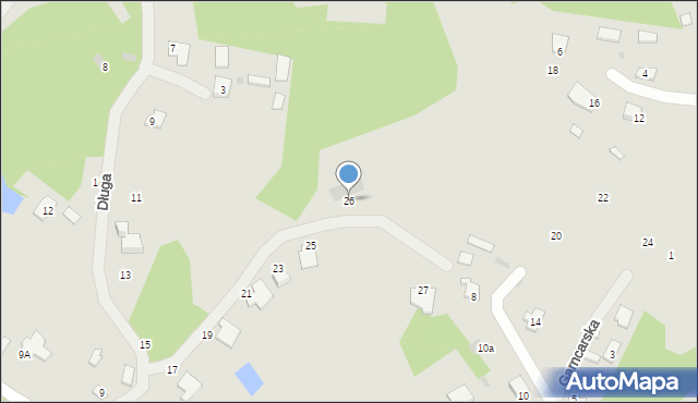 Nowa Dęba, Długa, 26, mapa Nowa Dęba