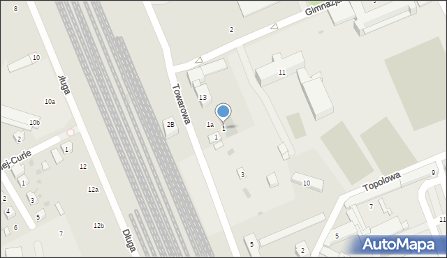 Nowa Sól, Długa, 1, mapa Nowa Sól