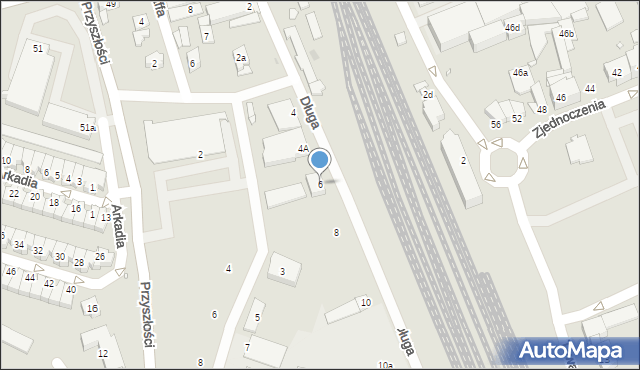 Nowa Sól, Długa, 6, mapa Nowa Sól