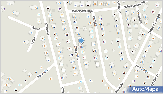 Nowa Sól, Długosza, 16, mapa Nowa Sól