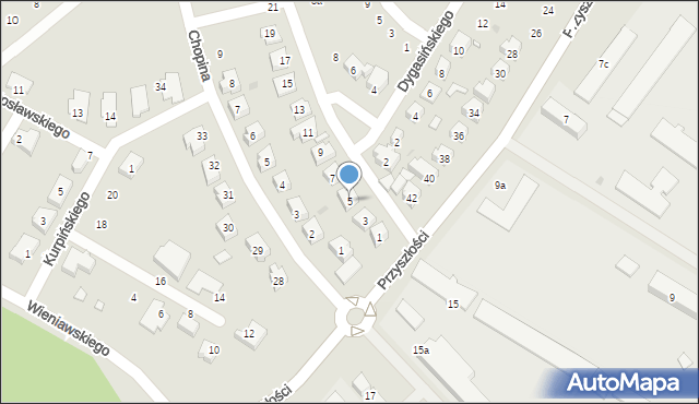 Nowa Sól, Długosza, 5, mapa Nowa Sól