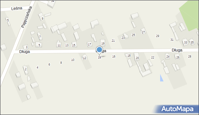 Nowe Gajęcice, Długa, 14, mapa Nowe Gajęcice