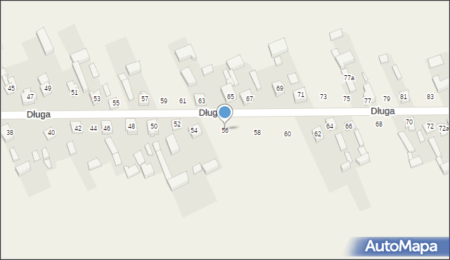 Nowe Gajęcice, Długa, 56, mapa Nowe Gajęcice