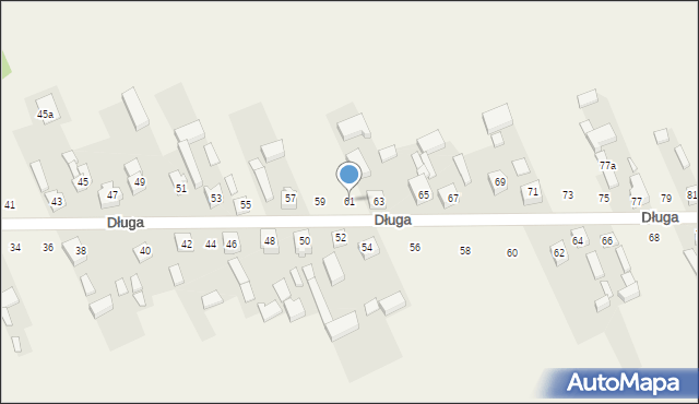 Nowe Gajęcice, Długa, 61, mapa Nowe Gajęcice
