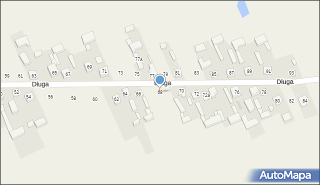Nowe Gajęcice, Długa, 68, mapa Nowe Gajęcice