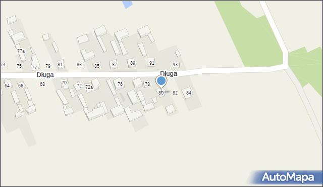 Nowe Gajęcice, Długa, 80, mapa Nowe Gajęcice