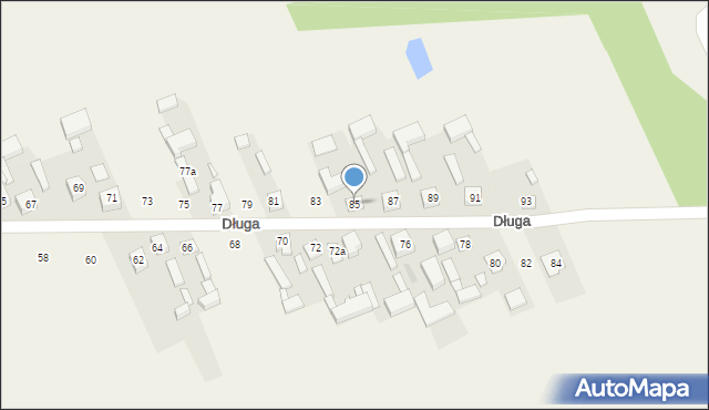 Nowe Gajęcice, Długa, 85, mapa Nowe Gajęcice