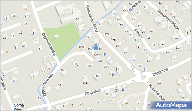 Nysa, Długosza Jana, 30h, mapa Nysy