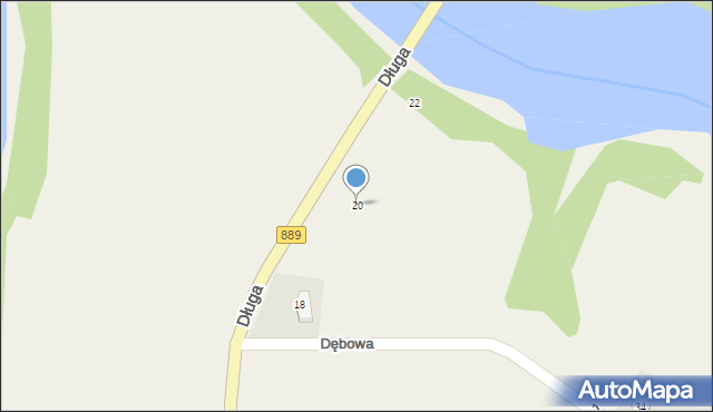 Odrzechowa, Długa, 20, mapa Odrzechowa