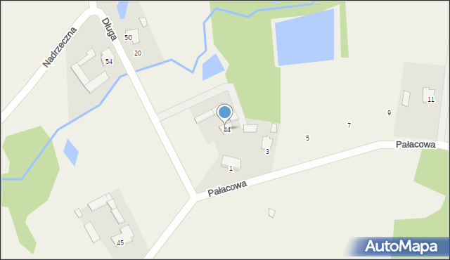 Olesin, Długa, 44a, mapa Olesin