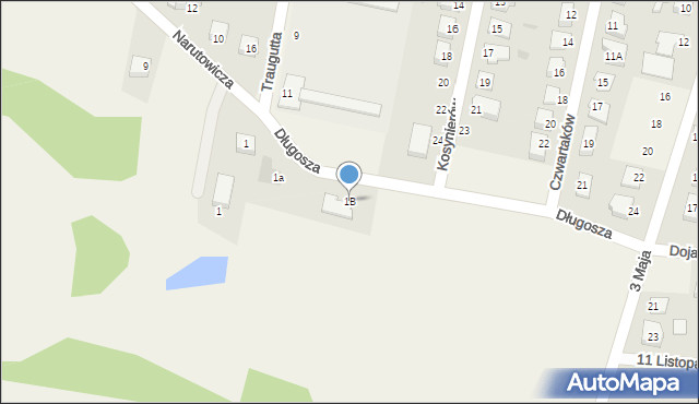Olszewo-Borki, Długosza Jana, 1B, mapa Olszewo-Borki