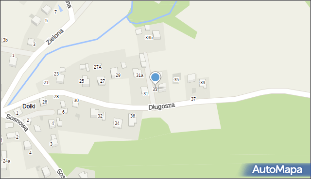 Olszyny, Długosza, 33, mapa Olszyny