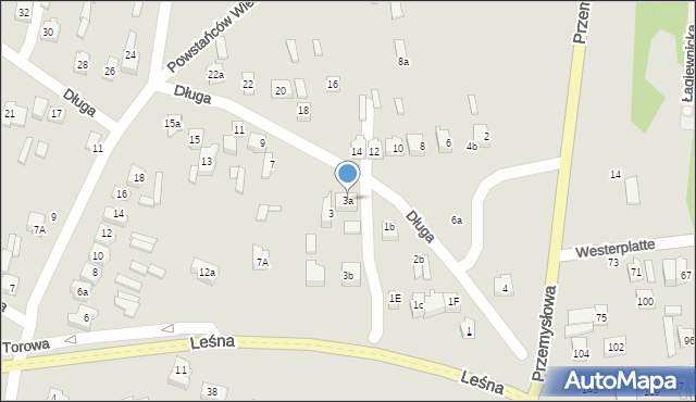 Opoczno, Długa, 3a, mapa Opoczno