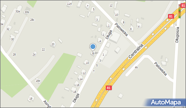 Orzesze, Długa, 6, mapa Orzesze