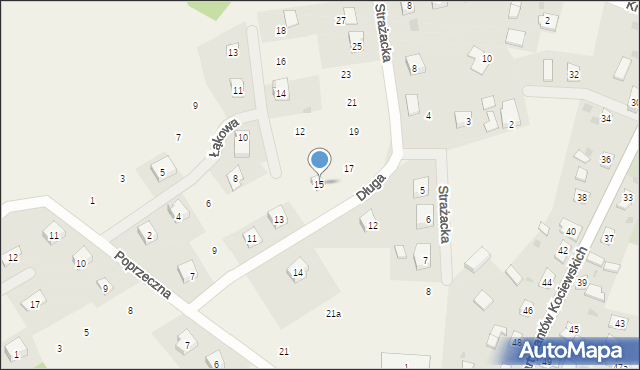 Osiek, Długa, 15, mapa Osiek