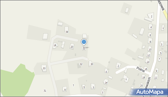 Osiek, Długa, 22, mapa Osiek
