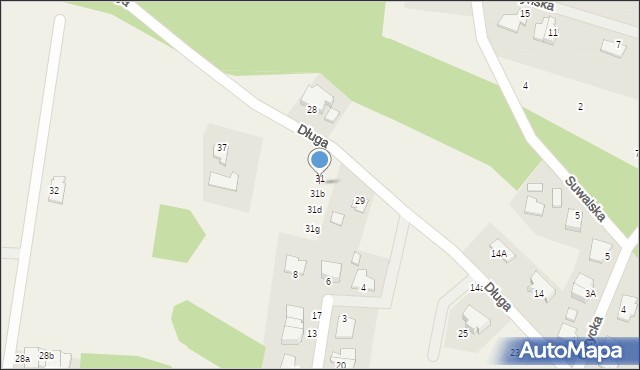 Osielsko, Długa, 31a, mapa Osielsko