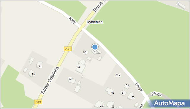 Osielsko, Długa, 65, mapa Osielsko