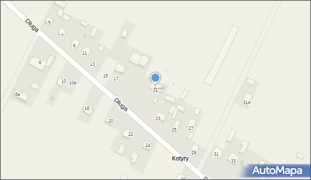 Owczary, Długa, 21, mapa Owczary
