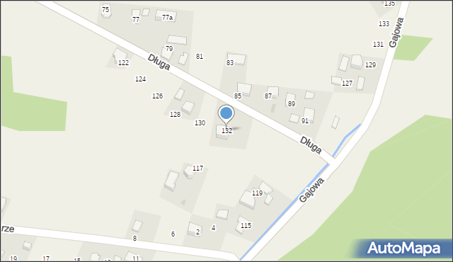 Owczary, Długa, 132, mapa Owczary