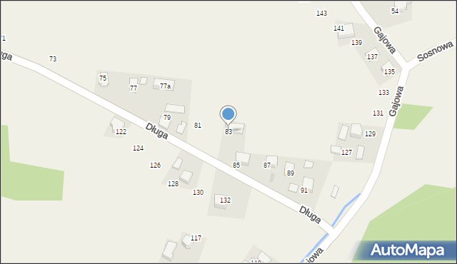 Owczary, Długa, 83, mapa Owczary