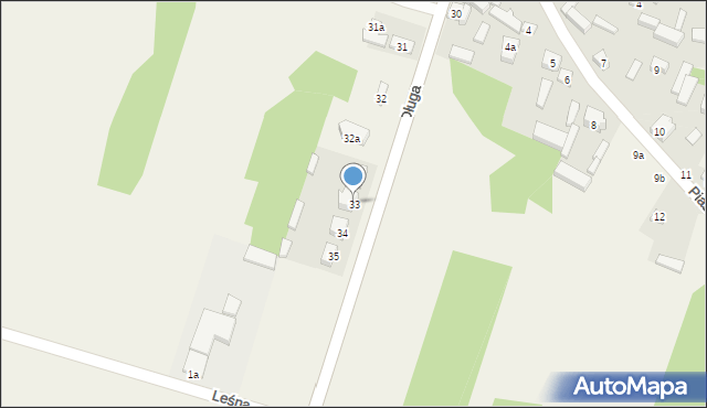 Ożegów, Długa, 33, mapa Ożegów