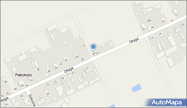 Patrykozy, Długa, 22, mapa Patrykozy