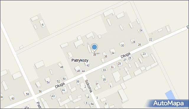 Patrykozy, Długa, 38, mapa Patrykozy