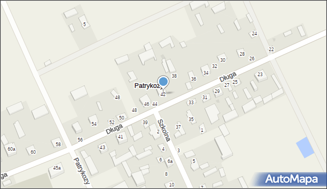 Patrykozy, Długa, 42, mapa Patrykozy