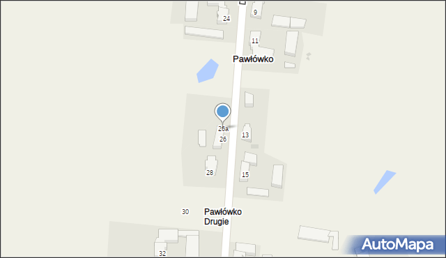 Pawłówko, Długa, 26a, mapa Pawłówko