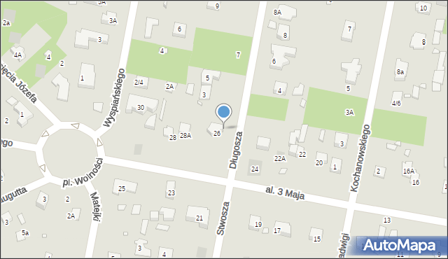 Piaseczno, Długosza, 1, mapa Piaseczno