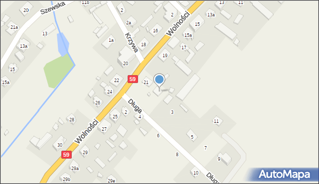 Piecki, Długa, 1, mapa Piecki