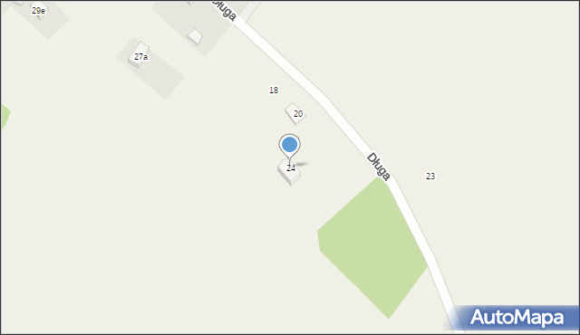 Piecki, Długa, 24, mapa Piecki