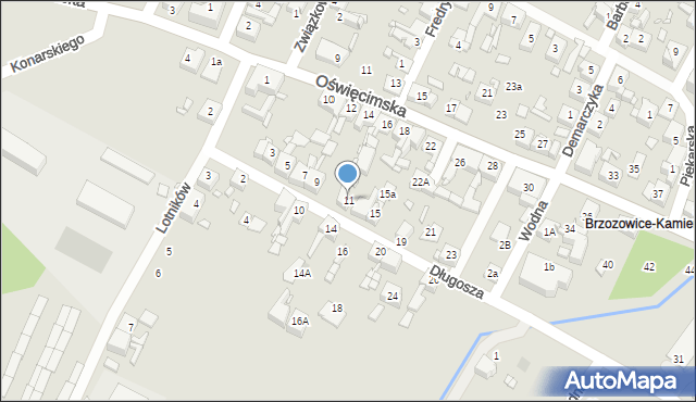 Piekary Śląskie, Długosza Jana, 11, mapa Piekary Śląskie