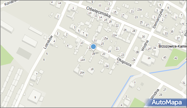 Piekary Śląskie, Długosza Jana, 16, mapa Piekary Śląskie