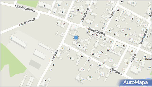 Piekary Śląskie, Długosza Jana, 3, mapa Piekary Śląskie