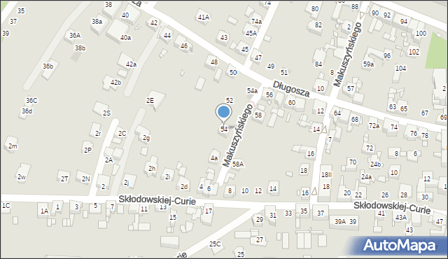 Piekary Śląskie, Długosza Jana, 54, mapa Piekary Śląskie