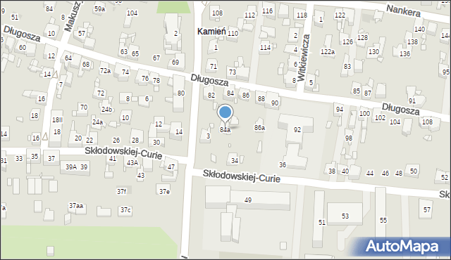 Piekary Śląskie, Długosza Jana, 84a, mapa Piekary Śląskie