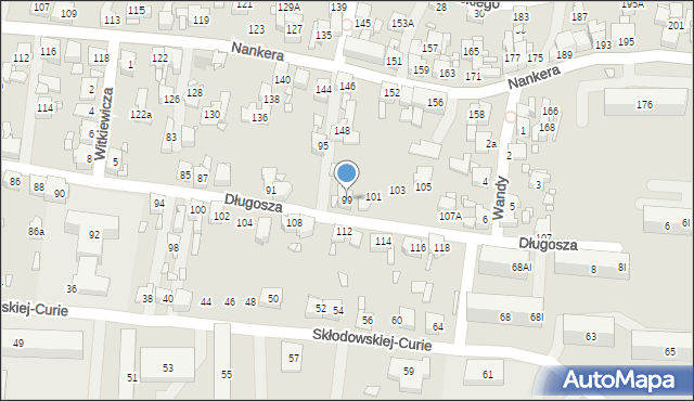 Piekary Śląskie, Długosza Jana, 99, mapa Piekary Śląskie
