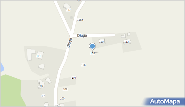 Pierściec, Długa, 108, mapa Pierściec