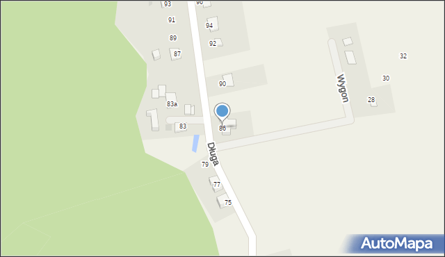 Pierściec, Długa, 86, mapa Pierściec