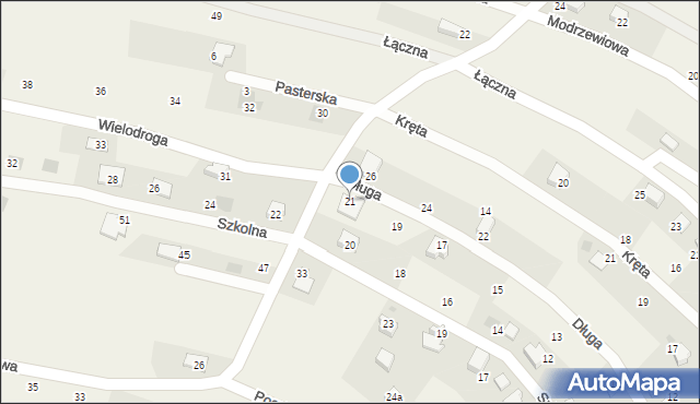 Pietrzykowice, Długa, 21, mapa Pietrzykowice