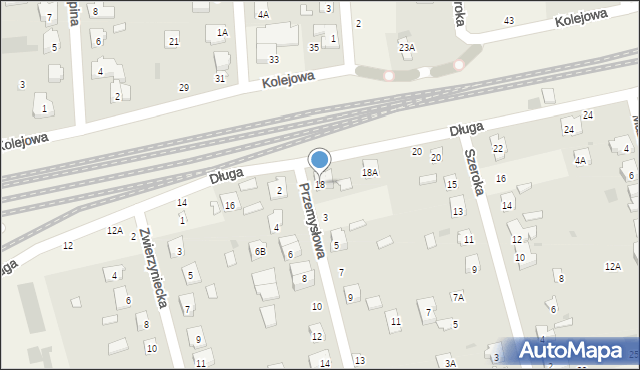 Płochocin, Długa, 18, mapa Płochocin