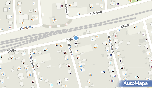 Płochocin, Długa, 22, mapa Płochocin