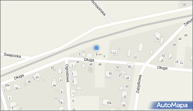 Płochocin, Długa, 7, mapa Płochocin