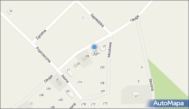 Podańsko, Długa, 15a, mapa Podańsko