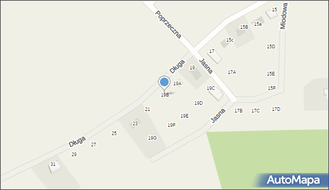 Podańsko, Długa, 19B, mapa Podańsko