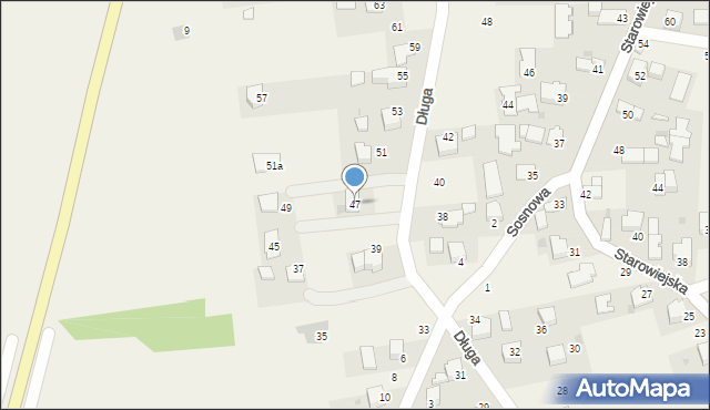 Podolsze, Długa, 47, mapa Podolsze